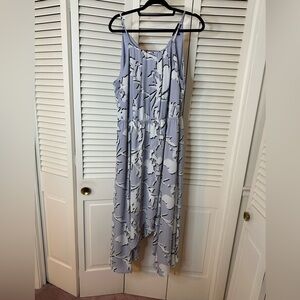 Lane Bryant Lavender and White Abstract Halter Midi Dress size 20